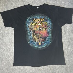 Amon Amarth Men's Large Dragons Across North America Tour 2013 Official T-Shirt